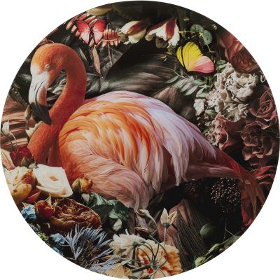 Картина на стекле Proud Flamingo d:100cm 54574 в Киеве купить kare-design мебель свет декор