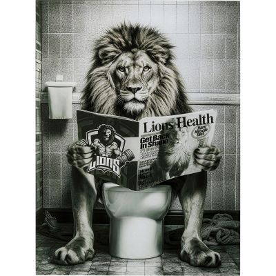 Картина на склі Bath Lion 60x80cm 56273 у Києві купити kare-design меблі світло декор