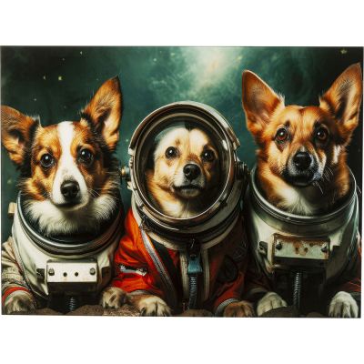 Картина на склі Astronauts Dogs 80x60cm 56276 у Києві купити kare-design меблі світло декор