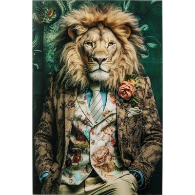 Картина на склі Mister Lion 150x100cм, (різнокольоровий) 56277 у Києві купити kare-design меблі світло декор