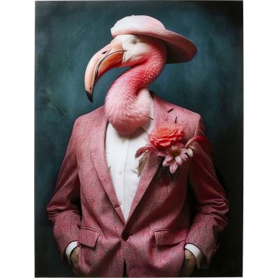 Картина на склі Mister Flamingo 120x160cm 56278 у Києві купити kare-design меблі світло декор