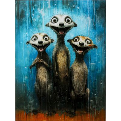 Картина на стекле Singing Meerkats 60x80cm 56281 в Киеве купить kare-design мебель свет декор