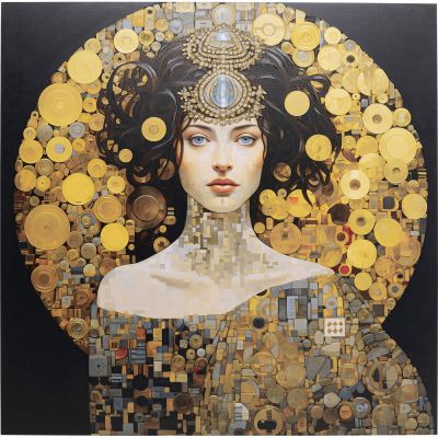 Картина на склі Art Nouveau Lady 3D 120x120cm 56575 у Києві купити kare-design меблі світло декор