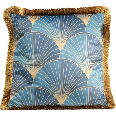 Подушка KARE DESIGN Leaves Fringe, 45х45 см, (синій) 53846 в Киеве купить kare-design мебель свет декор