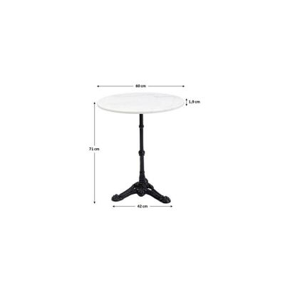 Стіл для кафе круглий KARE DESIGN Round White, d:60, (чорно-білий) 85157 в Киеве купить kare-design мебель свет декор