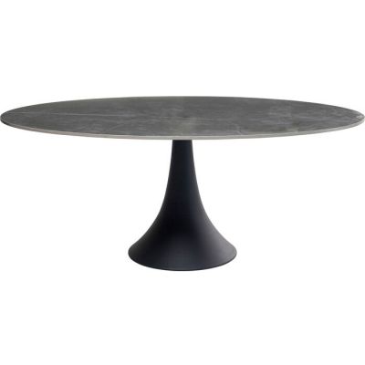 Стіл обідній овальний KARE DESIGN Grande Possibilita Black, 180х120 см, (сірий) 85735 в Киеве купить kare-design мебель свет декор