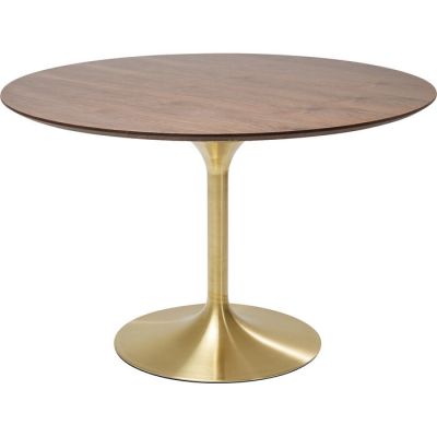 Стіл обідній круглий KARE DESIGN Invitation Set Walnut Brass, d:120, (коричневий) 85956 в Киеве купить kare-design мебель свет декор