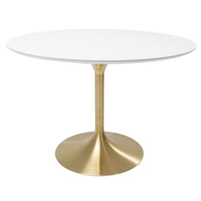 Стіл обідній круглий KARE DESIGN Invitation Set White Brass, d:120, (білий) 85958 в Киеве купить kare-design мебель свет декор