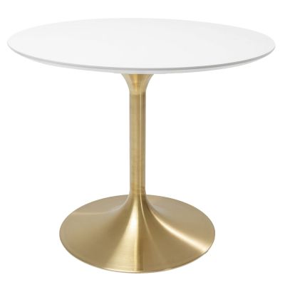 Стол Invitation Set White Brass d:90cm 85959 в Киеве купить kare-design мебель свет декор