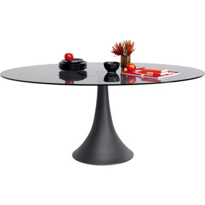 Стіл обідній овальний KARE DESIGN Grande Possibilita Smoke Glass, 180х120 см, (чорний) 86603 в Киеве купить kare-design мебель свет декор