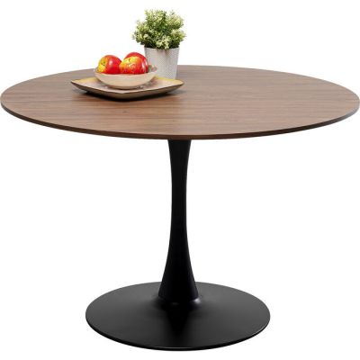 Стіл обідній круглий KARE DESIGN Schickeria Walnut Black, d:110, (чорно-коричневий) 86795 в Киеве купить kare-design мебель свет декор