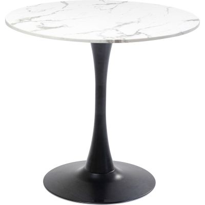 Стол Schickeria Marble White Black Ø80cm 86964 в Киеве купить kare-design мебель свет декор