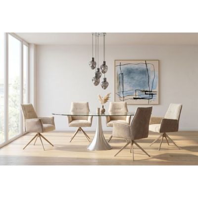 Стіл обідній овальний KARE DESIGN Grande Possibilita, 180х120 см, (срібний) 71602 в Киеве купить kare-design мебель свет декор