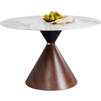 Стіл обідній круглий KARE DESIGN Cono Ceramic, d:120, (біло-коричневий) 87809 у Києві купити kare-design меблі світло декор