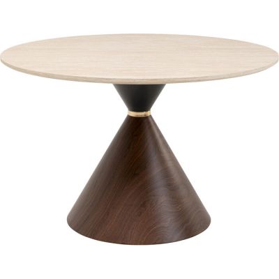 Стіл обідній KARE DESIGN Cono Travertin Walnut, d:120, (коричневий) 71533 у Києві купити kare-design меблі світло декор