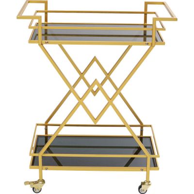 Столик візок прямокутний KARE DESIGN Pyramids, 65х36 см, (чорно-золотий) 85802 в Киеве купить kare-design мебель свет декор