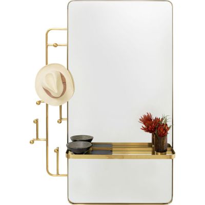 Дзеркало настінне з вішаком  прямокутне  KARE DESIGN Tristan Mirror, 150х102 см, (золотий) 86905 в Киеве купить kare-design мебель свет декор