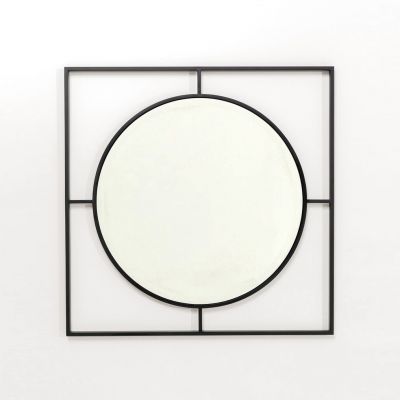Настінне дзеркало Stanford Frame Matt Black d:90см 85910 у Києві купити kare-design меблі світло декор
