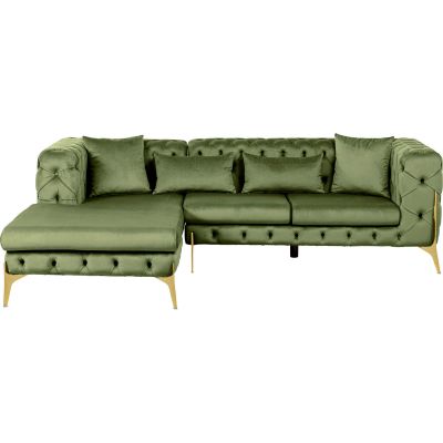 Угловой диван Bellissima Velvet Green Left 87398 в Киеве купить kare-design мебель свет декор