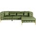 Угловой диван Bellissima Velvet Green Right