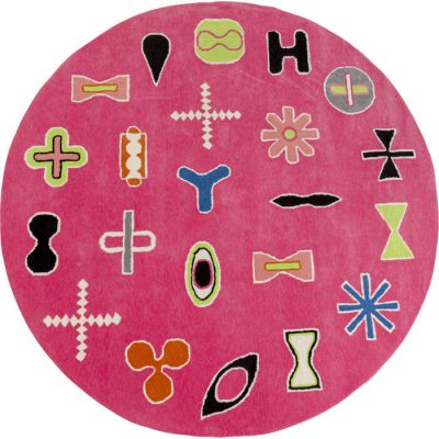 Килим Glyph, Ø200 см, (рожевий) 57763 в Киеве купить kare-design мебель свет декор