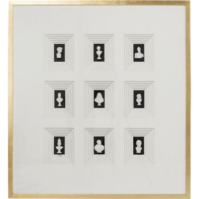Настінне панно KARE DESIGN Ancient Art Nove, 110х110 см, (чорно-білий) 61981 у Києві купити kare-design меблі світло декор