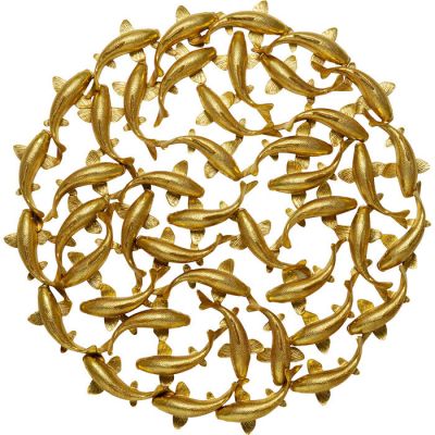 Настінне панно KARE DESIGN School of Koi Gold, d:160, (золотий) 54340 в Киеве купить kare-design мебель свет декор