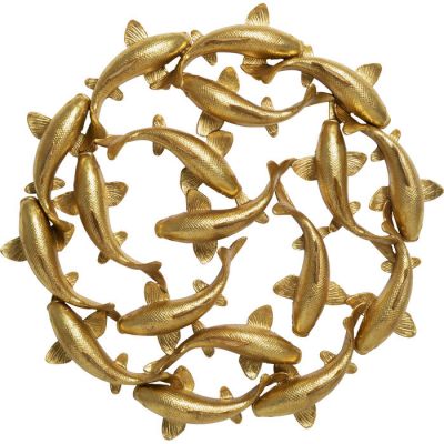 Настінне панно KARE DESIGN School of Koi Gold, d:102, (золотий) 55181 в Киеве купить kare-design мебель свет декор