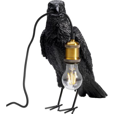 Лампа настольная Animal Crow Mat Black 34cm 52704 в Киеве купить kare-design мебель свет декор