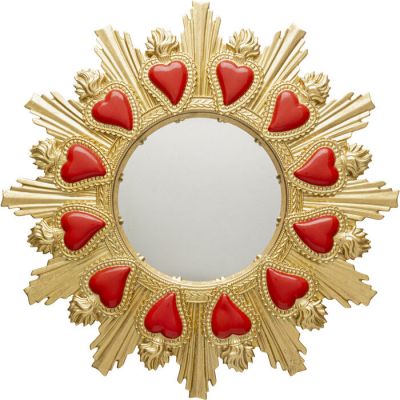 Дзеркало настінне фігурне KARE DESIGN Flaming Heart, d:39, (золотий) 70838 у Києві купити kare-design меблі світло декор