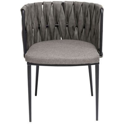 Стілець з подушкою з підлокотниками KARE DESIGN Cheerio Grey, (сірий) 83078 в Киеве купить kare-design мебель свет декор