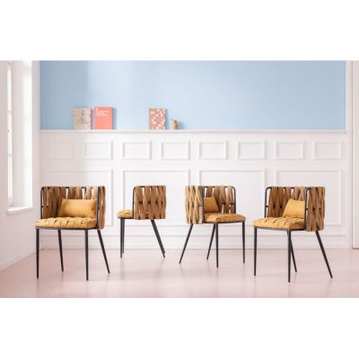 Стілець з подушкою з підлокотниками KARE DESIGN Cheerio Yellow incl. Cushion, (жовтий) 83643 у Києві купити kare-design меблі світло декор
