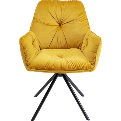 Стілець з підлокотниками KARE DESIGN Mila Yellow, (жовтий) 84712 у Києві купити kare-design меблі світло декор