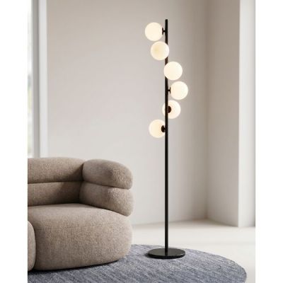 Торшер Scala Balls Milky Black 160cм, (чорний) 56902 у Києві купити kare-design меблі світло декор