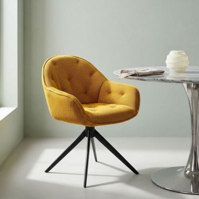 Стілець обертовий з підлокотниками KARE DESIGN Carlito Mesh Yellow, (жовтий) 87682 в Киеве купить kare-design мебель свет декор