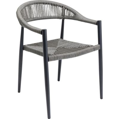 Стілець для вулиці з підлокітниками KARE DESIGN Palma Grey, (сірий) 86854 в Киеве купить kare-design мебель свет декор