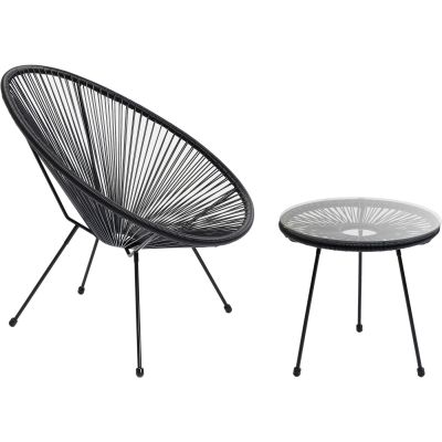 Набір стілець та столик Acapulco Black (2/parts) 47404 у Києві купити kare-design меблі світло декор