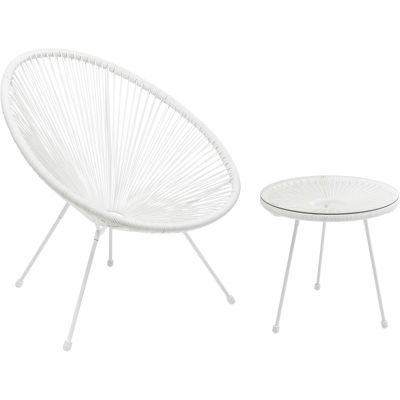 Набір стілець та столик Acapulco White (2/parts) 47406 у Києві купити kare-design меблі світло декор