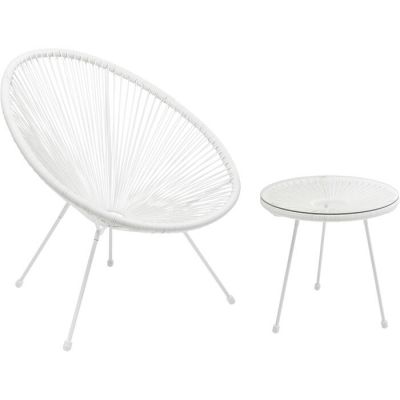 Стілець для вулиці та столик KARE DESIGN Acapulco White (2/parts), (білий) 47406 в Киеве купить kare-design мебель свет декор