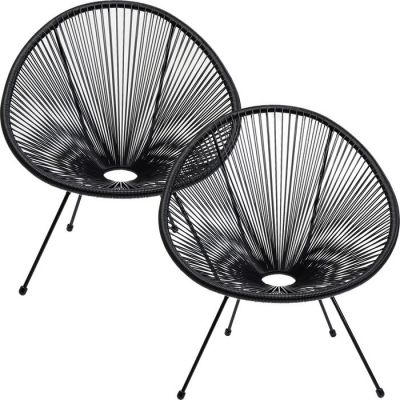 Крісло Acapulco Mono Black 2/Set, (чорний) 47420 в Киеве купить kare-design мебель свет декор