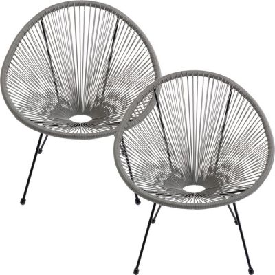 Крісло Acapulco Grey 2/Set, (сірий) 47428 в Киеве купить kare-design мебель свет декор