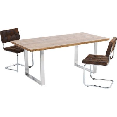 Стіл обідній прямокутний KARE DESIGN Jackie Oak Chrome, 160х80 см, (коричневий) 84587 в Киеве купить kare-design мебель свет декор