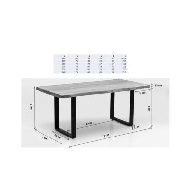 Стіл обідній прямокутний KARE DESIGN Jackie Oak Black, 160х80 см, (коричневий) 84589 в Киеве купить kare-design мебель свет декор