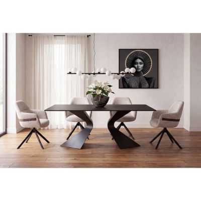 Стіл обідній прямокутний KARE DESIGN Gloria Black Ceramic Black, 200х100 см, (чорний) 85817 в Киеве купить kare-design мебель свет декор