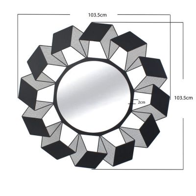 Дзеркало Cubes Ø104cм, (чорний) 70991 в Киеве купить kare-design мебель свет декор