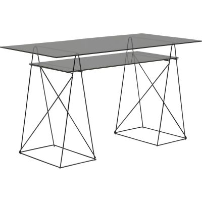 Письмовий стіл Polar Black 8мм загартоване скло 135х65см 85888 у Києві купити kare-design меблі світло декор