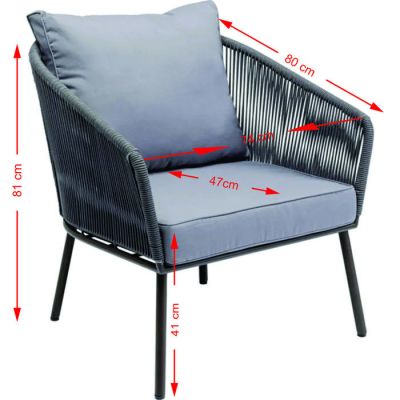 Крісло для вулиці KARE DESIGN Elba Grey, (сірий) 87391 в Киеве купить kare-design мебель свет декор