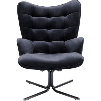 Крісло обертове KARE DESIGN Oscar Velvet Black, (чорний) 86363 у Києві купити kare-design меблі світло декор