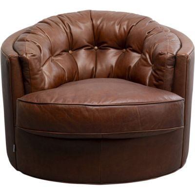 Крісло обертове KARE DESIGN Music Hall Leather Brown, (коричневий) 87791 в Киеве купить kare-design мебель свет декор