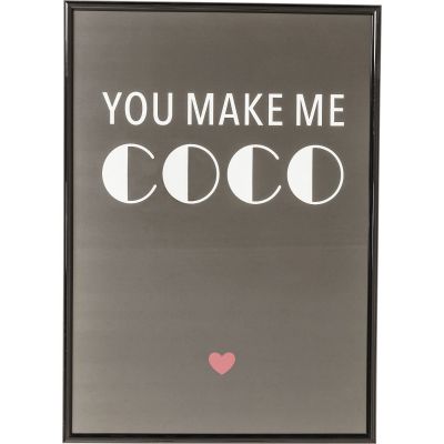 Арт-табличка в рамке You Make Me Coco 42x30cm 60387 в Киеве купить kare-design мебель свет декор